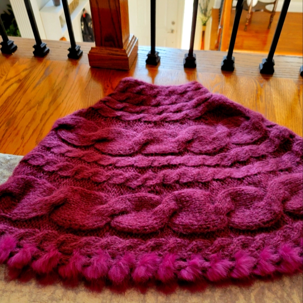 Beautiful burgundy poncho